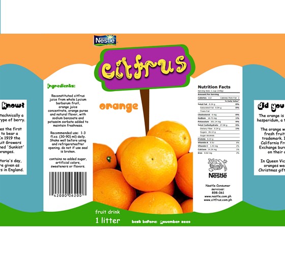 Package designs: Citfrus
