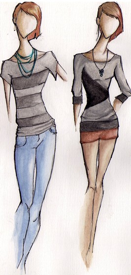 Fashion Designs: Black & Gray collection