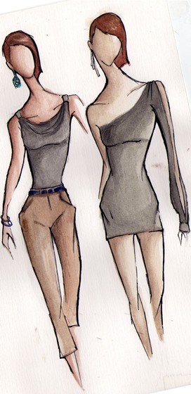 Fashion Designs: Black & Gray collection