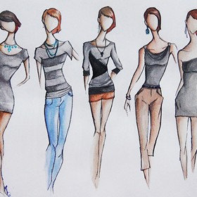 Fashion Designs: Black & Gray collection